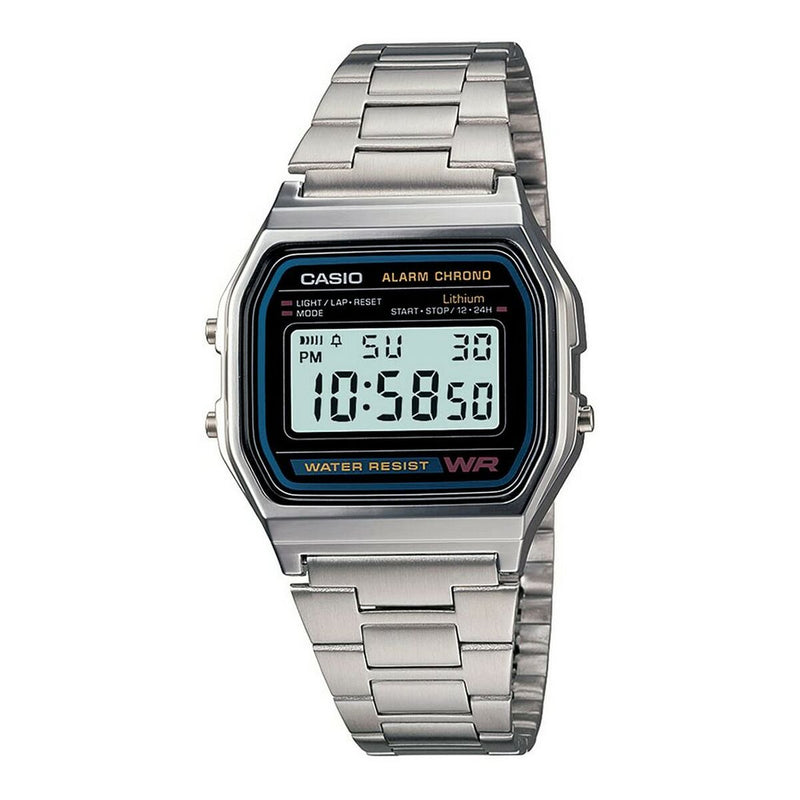 Unisex Watch Casio A158WA-1 Black Silver (Ø 33 mm)-0