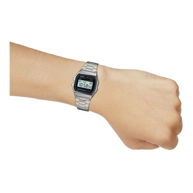 Unisex Watch Casio A158WA-1 Black Silver (Ø 33 mm)-3