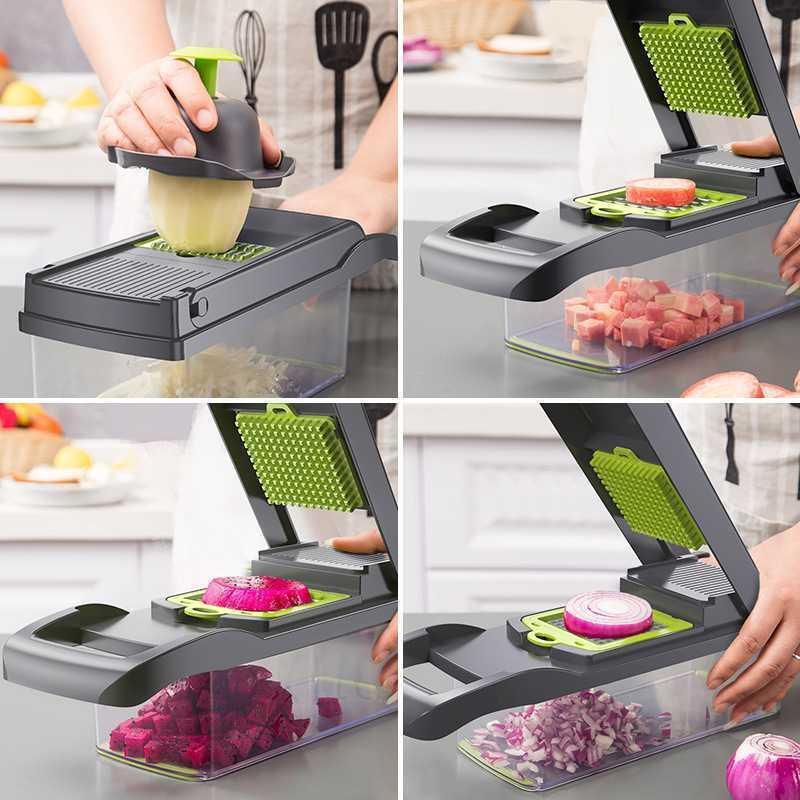 Kitchen Vegetable Cutter with Interchangeable Blades