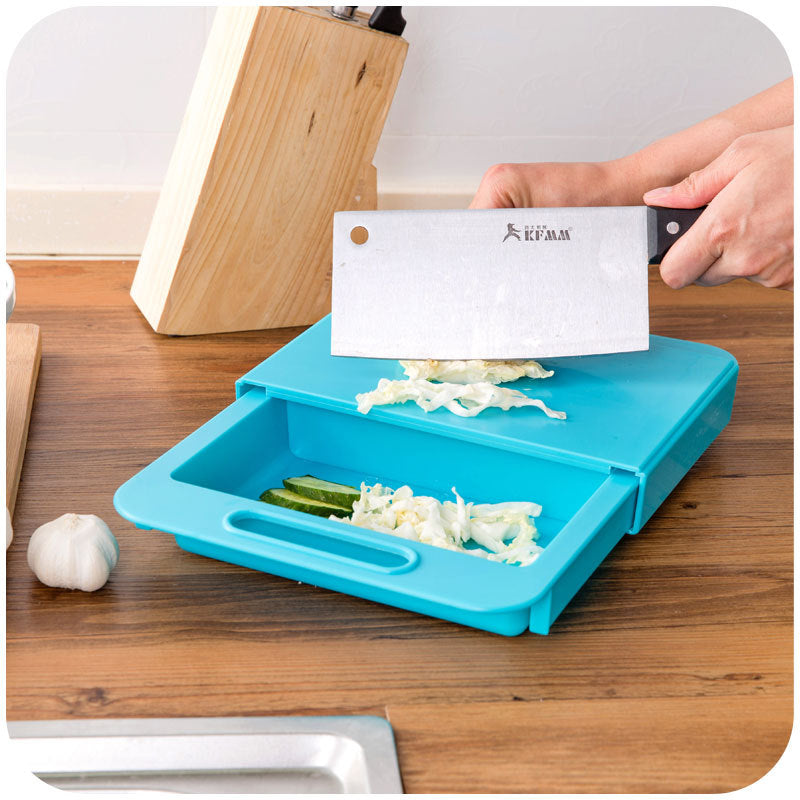 Cutting Board with Drain Basket and Tools