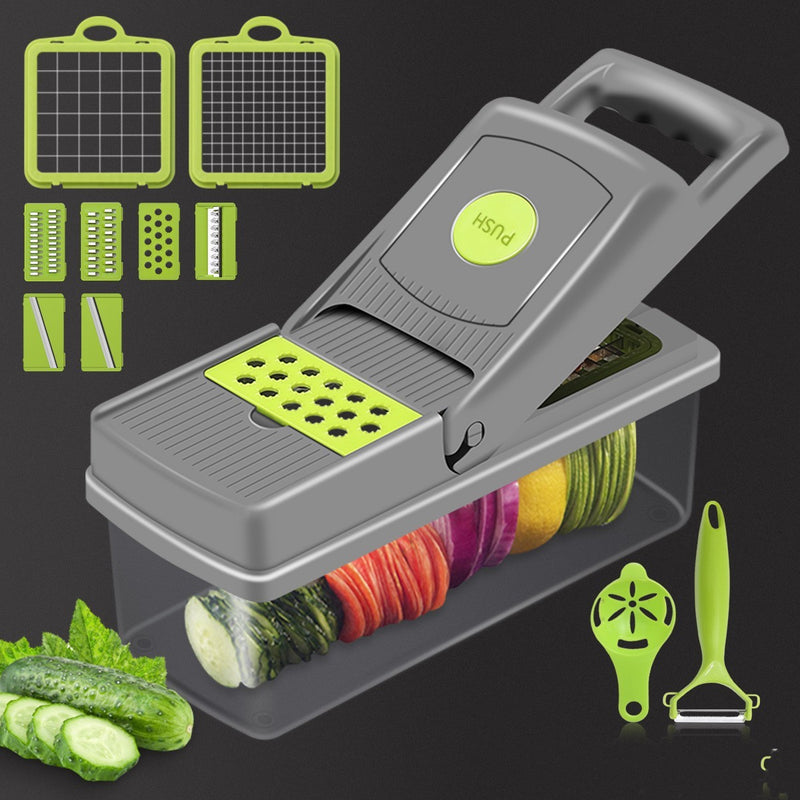 Cortador de Vegetales para Cocina con Cuchillas Intercambiables