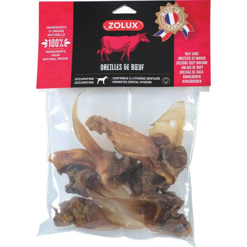 Mordedor de perro Zolux Beef ear Carne de vacuno 400 g-0