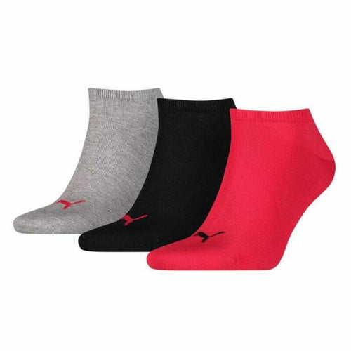 Ankle Sports Socks Puma SNEAKER (3 pairs) Grey Black Red Multicolour-0