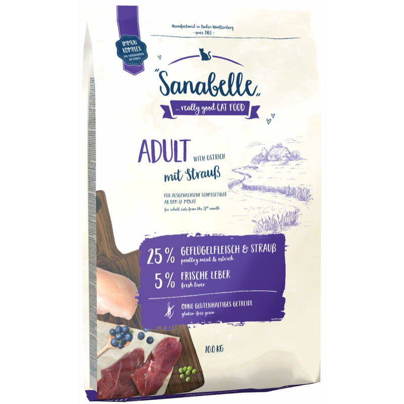 Comida para gato BOSCH Sanabelle Adult Ostrich Aves Avestruz 10 kg-0