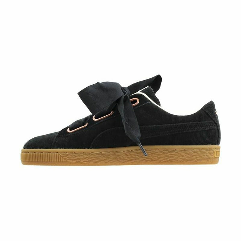 Sports Trainers for Women Puma  Basket Heart Corduroy Black-7