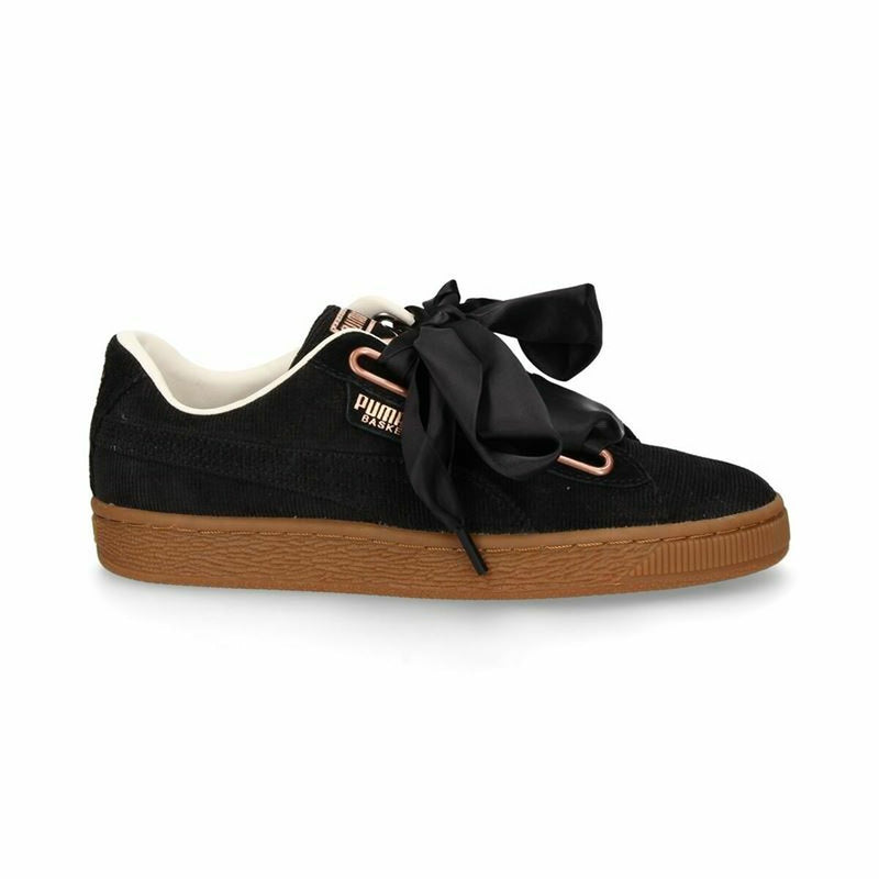 Sports Trainers for Women Puma  Basket Heart Corduroy Black-0