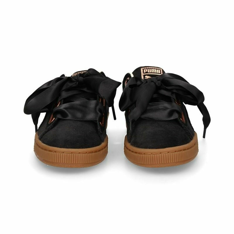 Sports Trainers for Women Puma  Basket Heart Corduroy Black-5