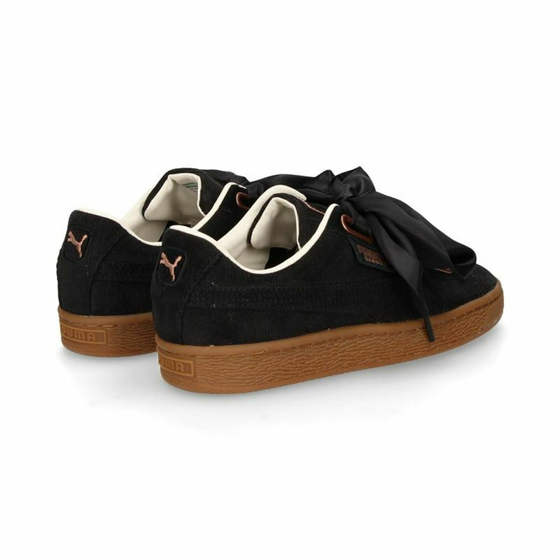 Sports Trainers for Women Puma  Basket Heart Corduroy Black-4