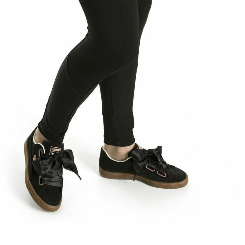 Sports Trainers for Women Puma  Basket Heart Corduroy Black-1