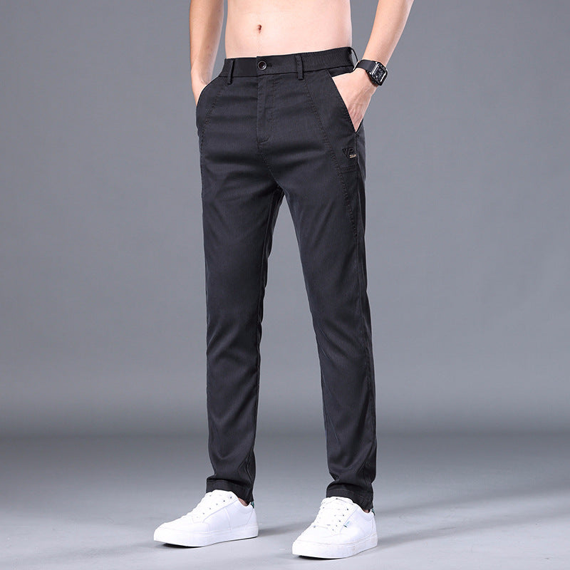 Pantalones Rectos de Tencel - Slim Fit