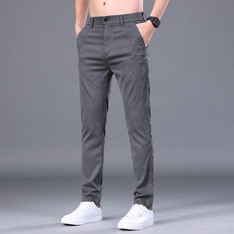 Pantalones Rectos de Tencel - Slim Fit