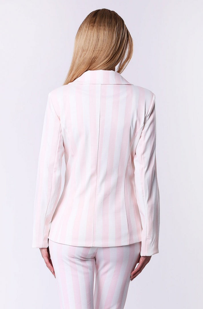 4306-1 Pastel striped jacket - pink-2