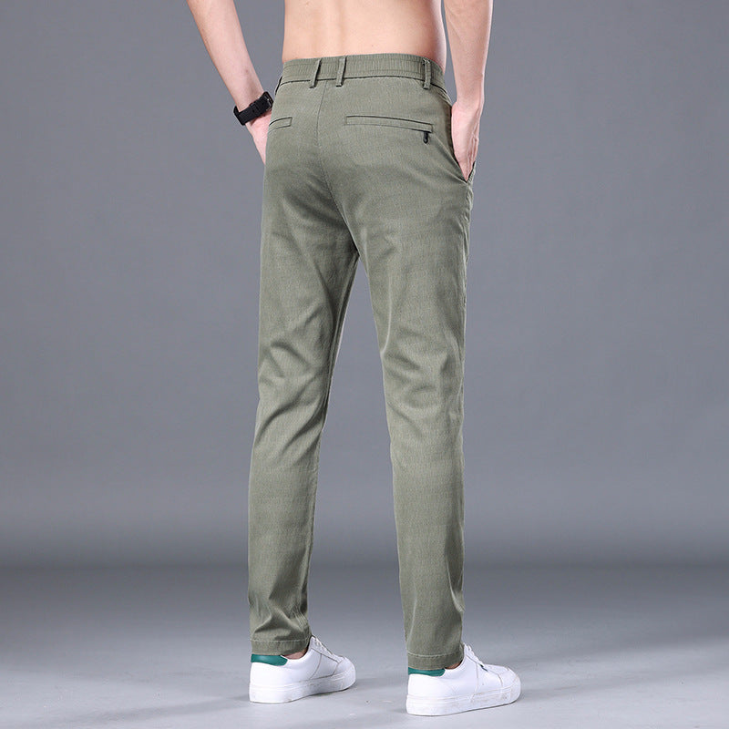 Pantalones Rectos de Tencel - Slim Fit