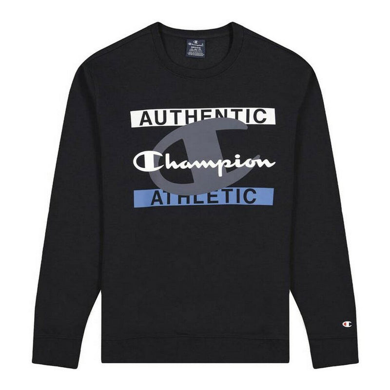 Men’s Sweatshirt without Hood Champion Authentic Athletic Black-0