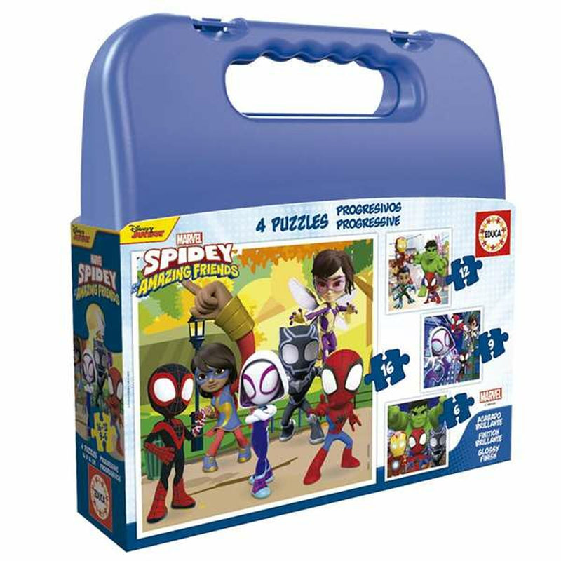 4-Puzzle Set Spidey Briefcase Progressive difficulty-0