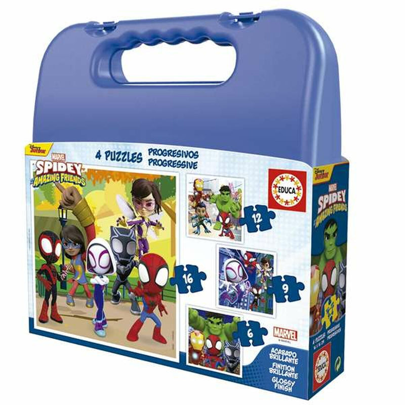 4-Puzzle Set Spidey Briefcase Progressive difficulty-2