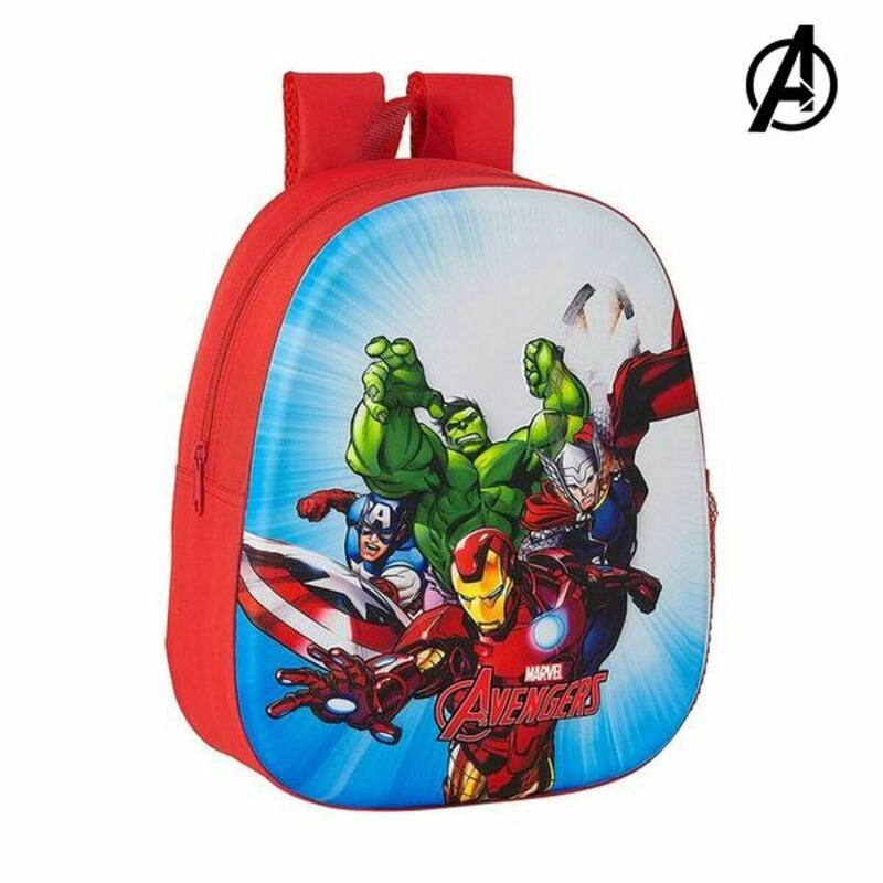 Mochila Infantil 3D The Avengers Rojo-0