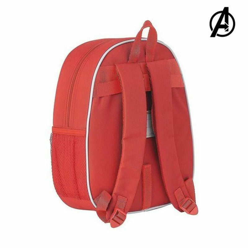 Mochila Infantil 3D The Avengers Rojo-3