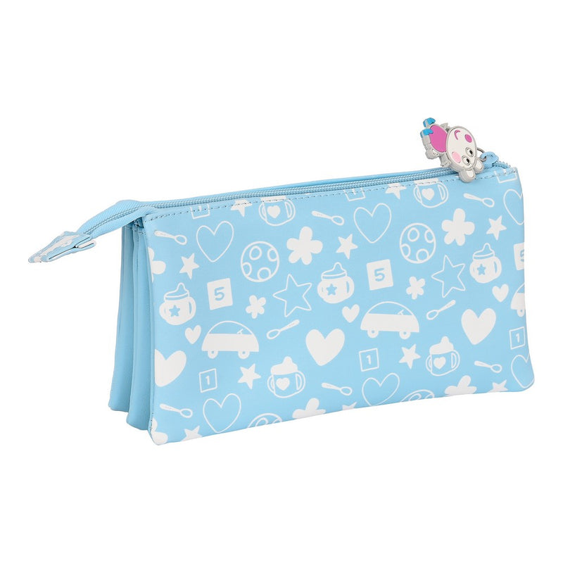 Estuche Escolar Peppa Pig Baby Azul claro (22 x 12 x 3 cm)-2