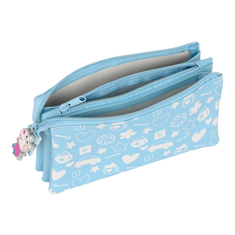 Estuche Escolar Peppa Pig Baby Azul claro (22 x 12 x 3 cm)-1