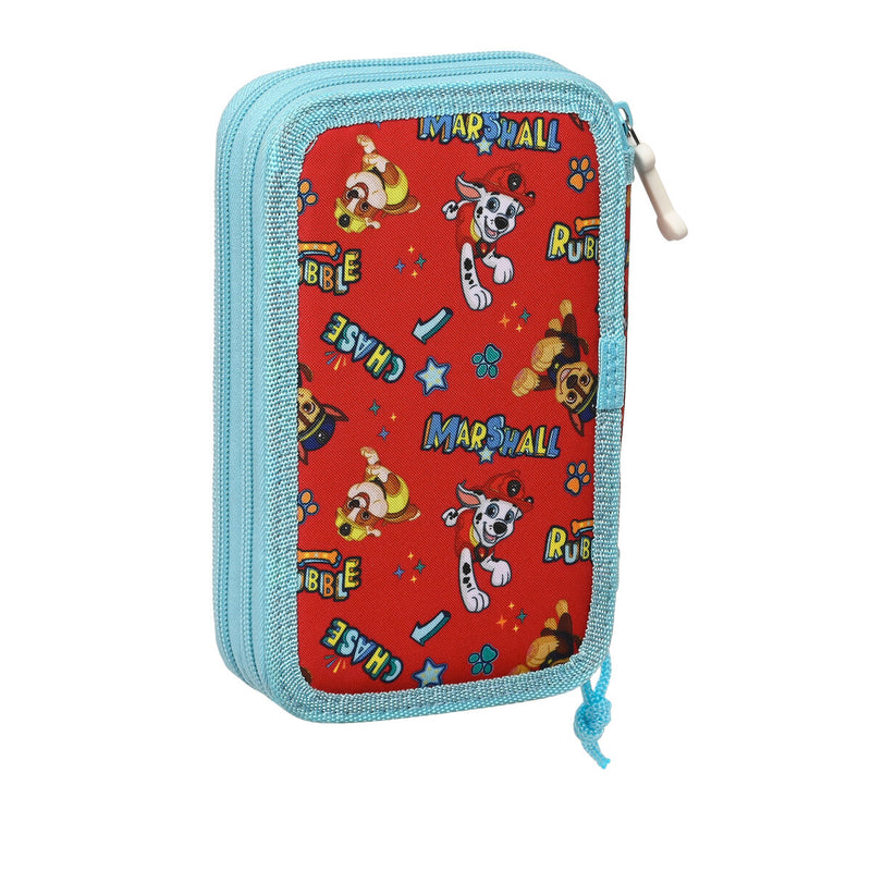 Estuche Escolar con Accesorios The Paw Patrol Funday Azul Rojo 12.5 x 19.5 x 4 cm (28 piezas)-3