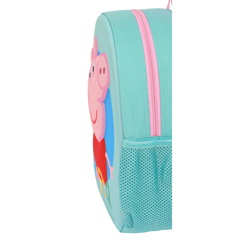 Mochila Escolar Peppa Pig Turquesa-2