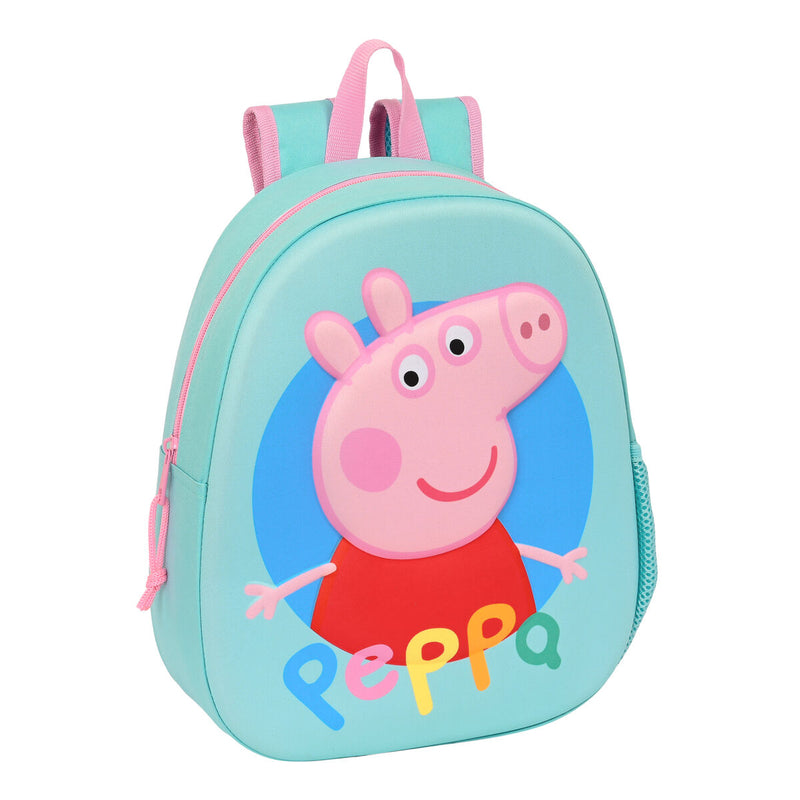 Mochila Escolar Peppa Pig Turquesa-0