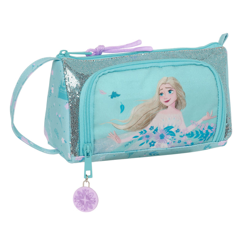 Estuche Escolar Frozen Hello spring Azul 20 x 11 x 8.5 cm-0