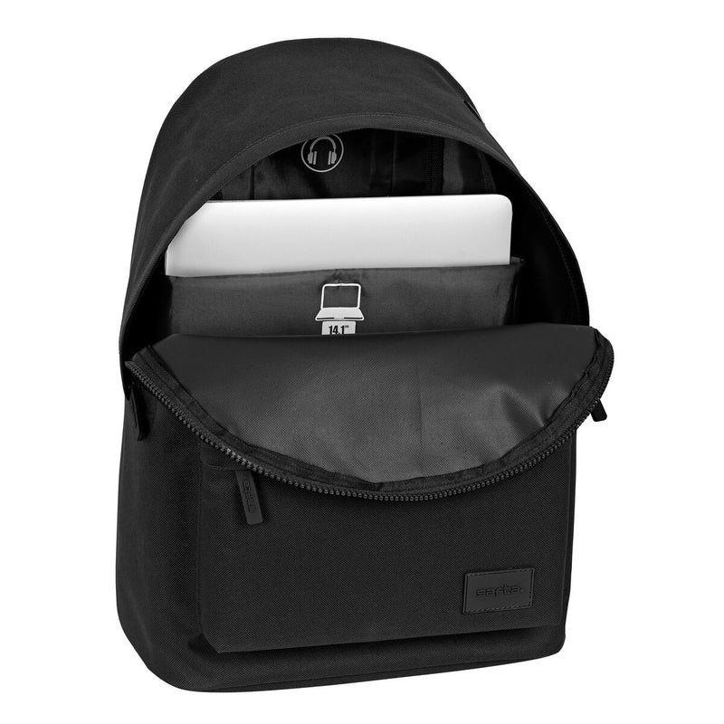 Mochila Escolar Safta   31 x 41 x 16 cm Negro-2