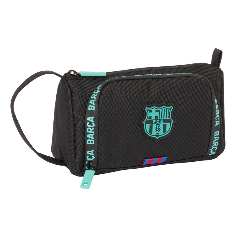 Estuche Escolar F.C. Barcelona Negro 20 x 11 x 8.5 cm-0