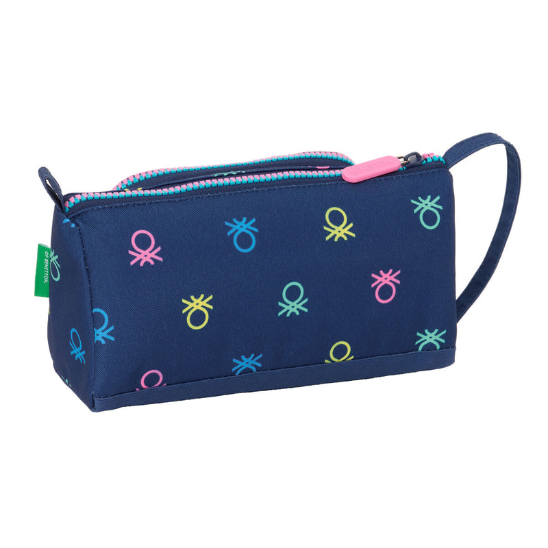 Estuche Escolar Benetton Cool Azul marino 20 x 11 x 8.5 cm-2