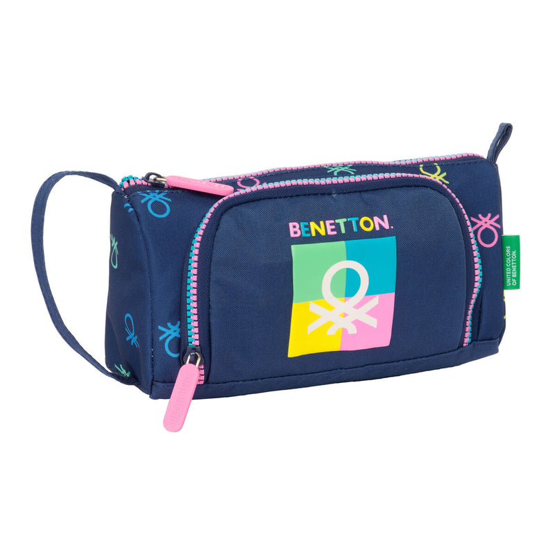 Estuche Escolar Benetton Cool Azul marino 20 x 11 x 8.5 cm-0