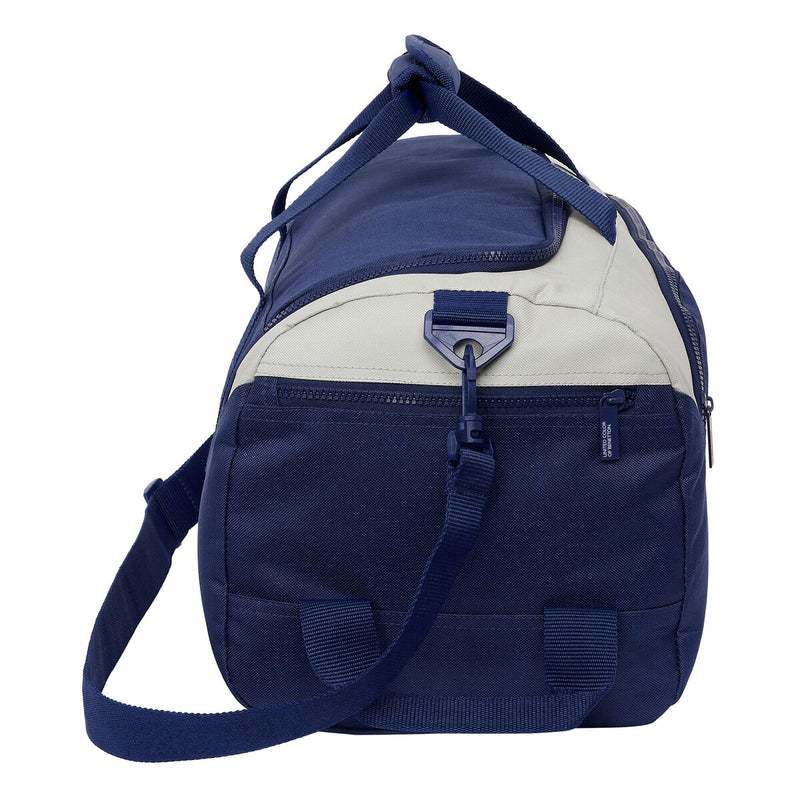 torba sportowa Benetton Varsity Szary Granatowy 50 x 25 x 25 cm-1