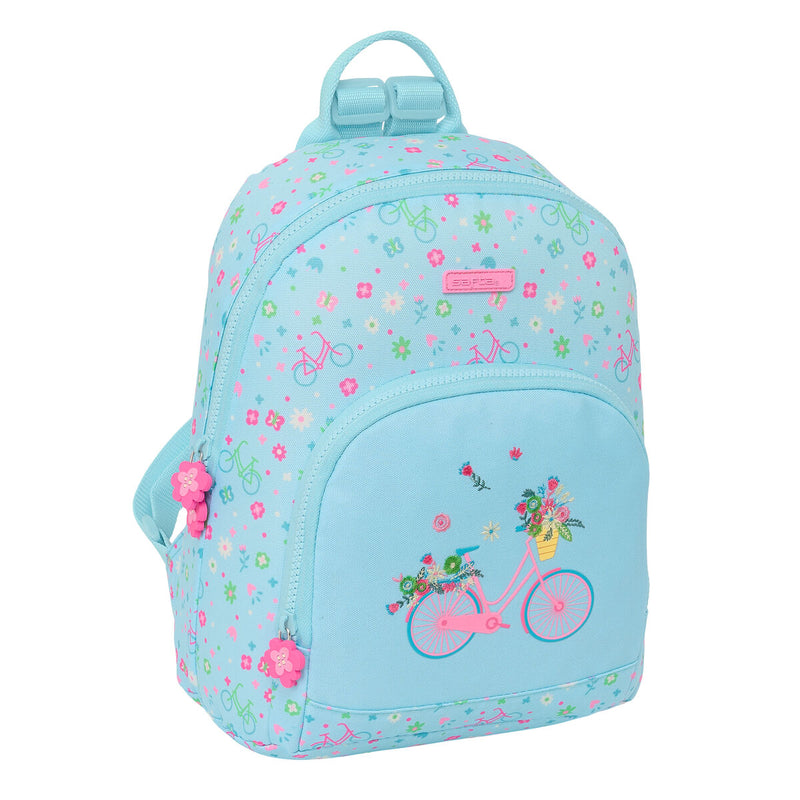 Mochila Safta Bicicleta Azul 25 x 30 x 13 cm-0