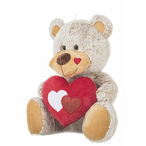 Fluffy toy Beige Bear Heart 38 cm-0