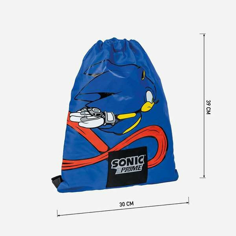 Mochila Escolar Sonic Blue 30 x 39 cm-3