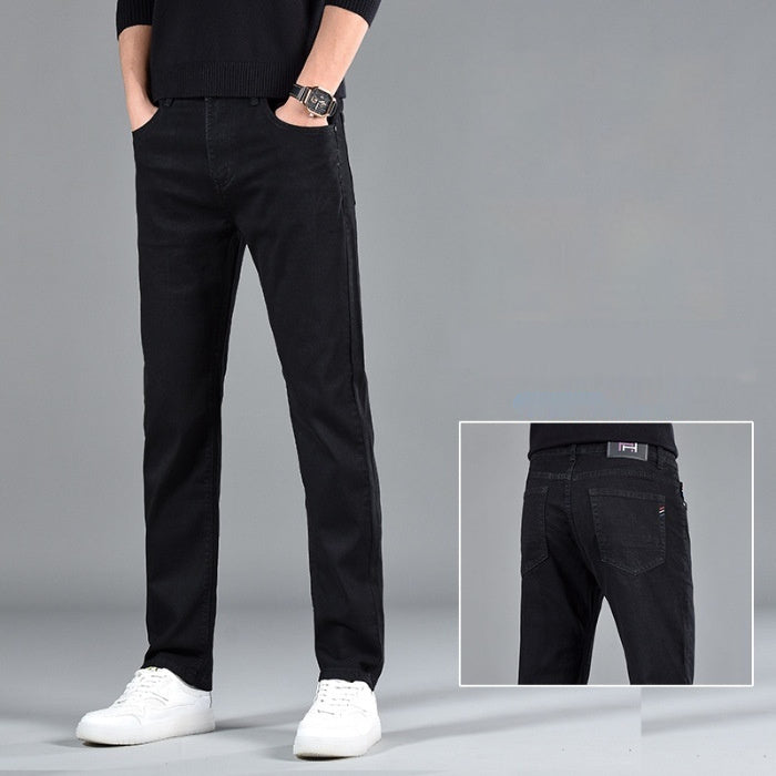 Casual Straight Leg Jeans - Slim Fit