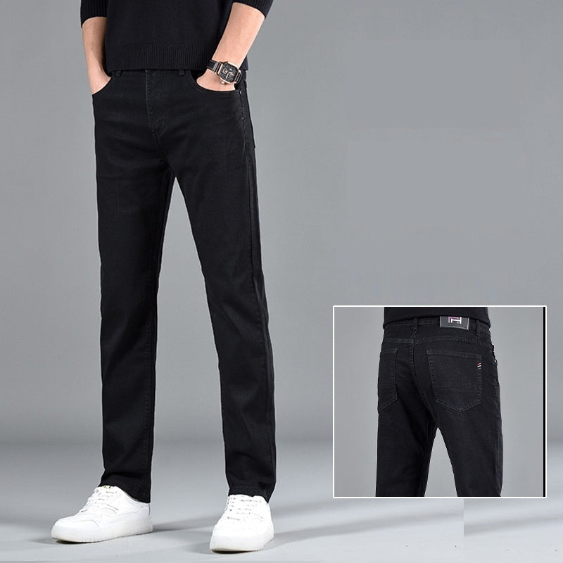 Casual Straight Leg Jeans - Slim Fit