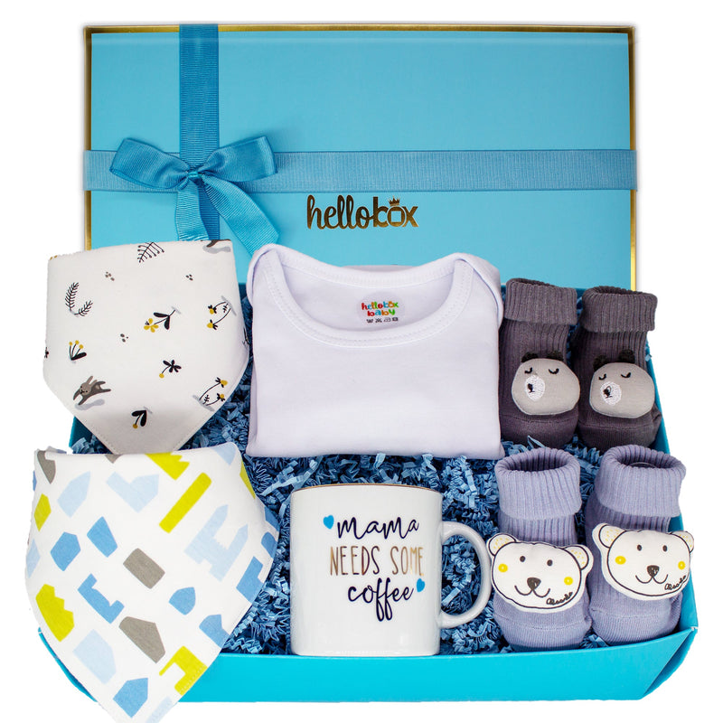 Hellobox Baby Geschenk Junge & Mädchen, Lätzchen, Socken, Geschenkset für Neugeborene Baby und Mama/Geschenk zur Geburt-6