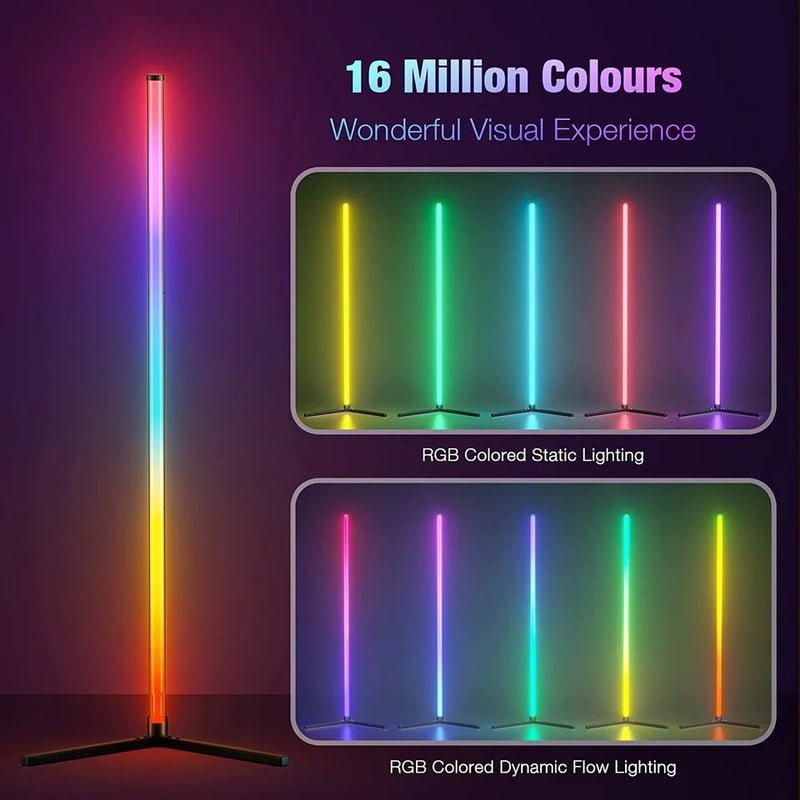 Lámpara de Pie Inteligente RGB con Control Remoto y Sincronización Musical