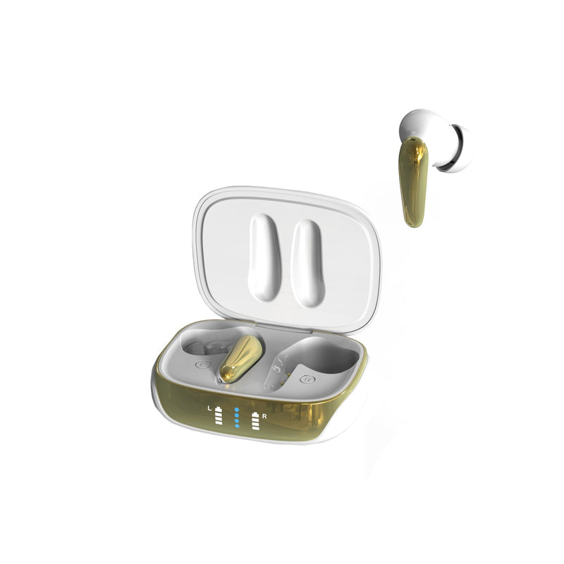 AIR Focus ANC Pearl White and Gold Active Noise Cancelling Earbuds (In Ear Wireless Headphones)-1