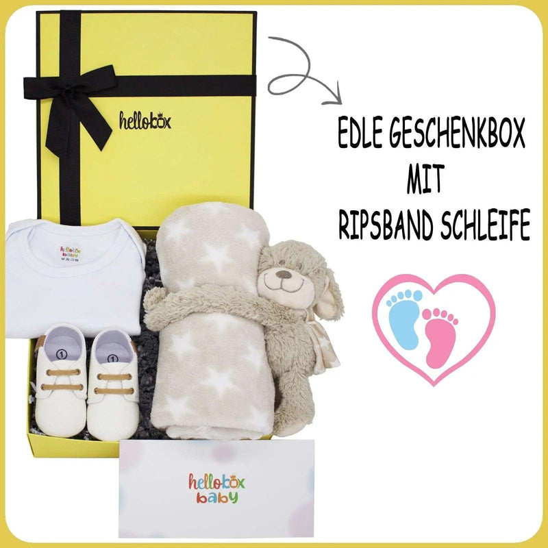 Hellobox Baby Gift Set for Birth, Baptism Girl or Boy Grey/White-1