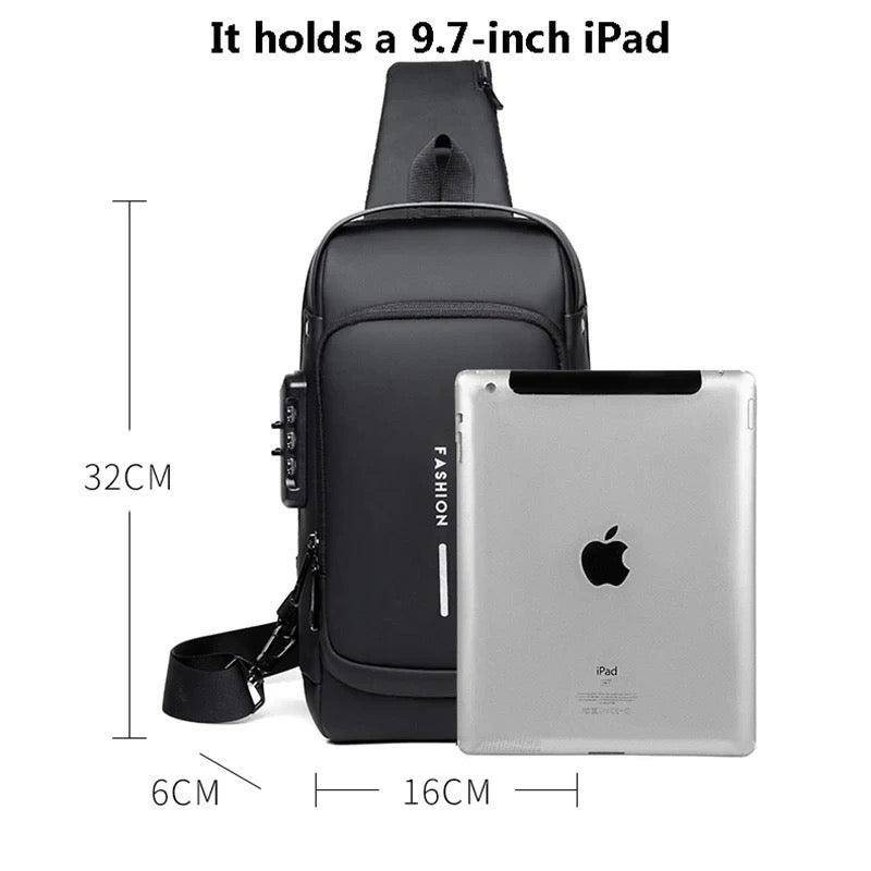 Multifunction anti-theft USB shoulder bag