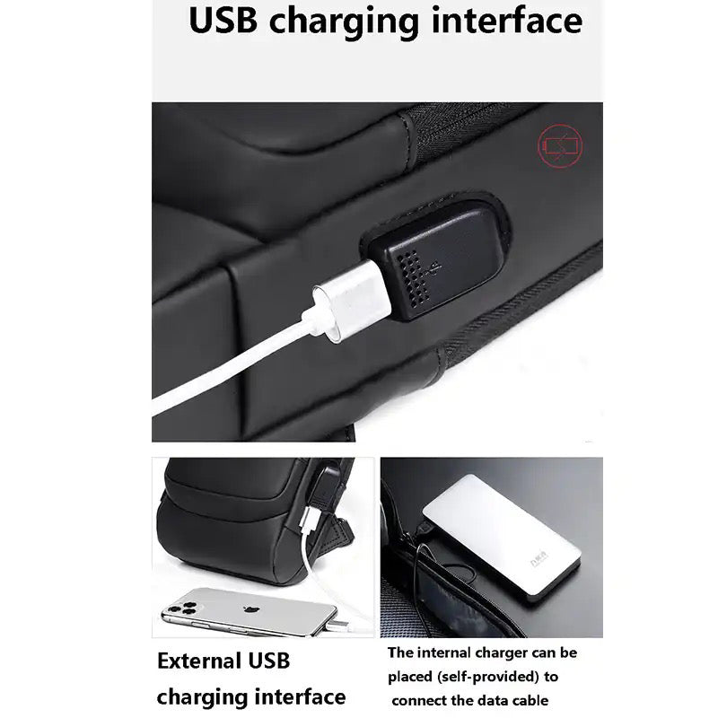 Bolso de hombro multifunción antirrobo USB