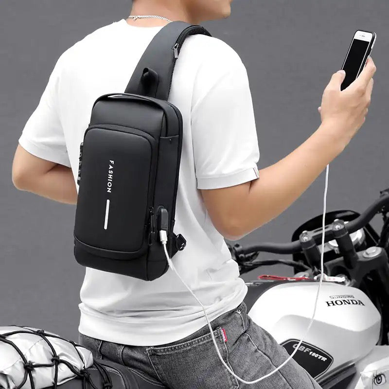 Multifunction anti-theft USB shoulder bag