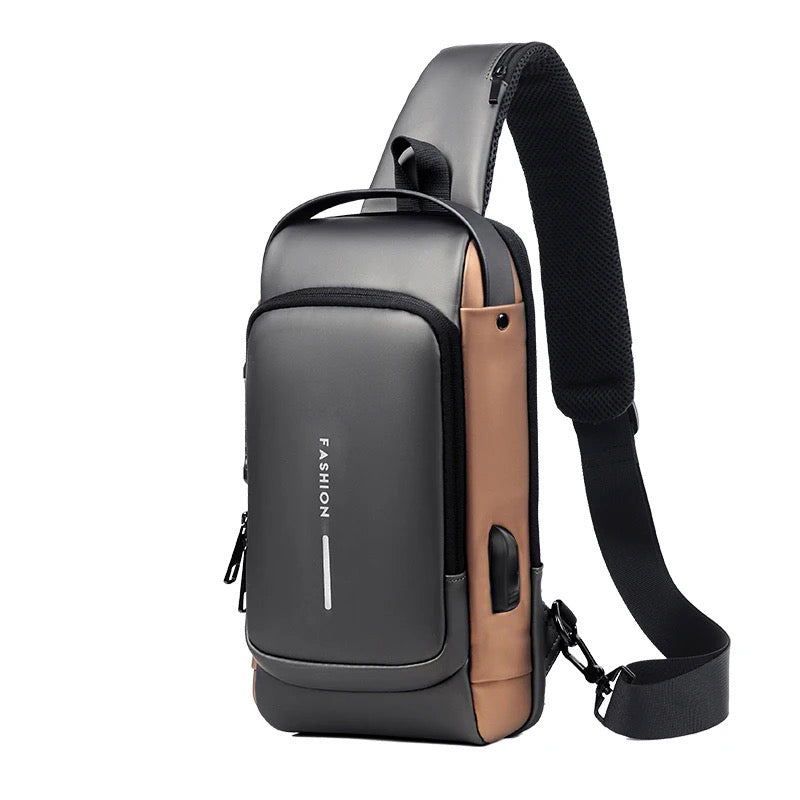 Multifunction anti-theft USB shoulder bag