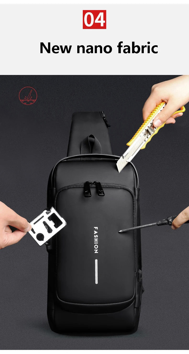 Multifunction anti-theft USB shoulder bag