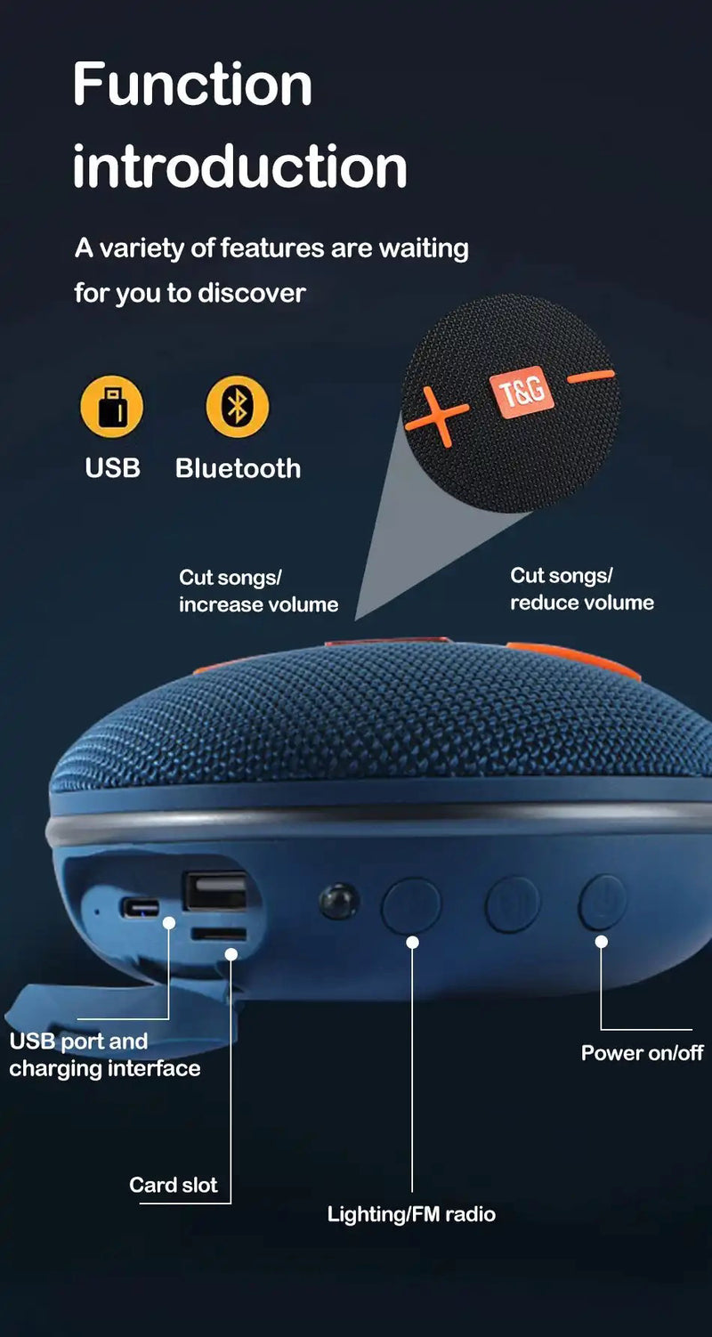 Wireless Bluetooth Speaker Support FM Radio TF 