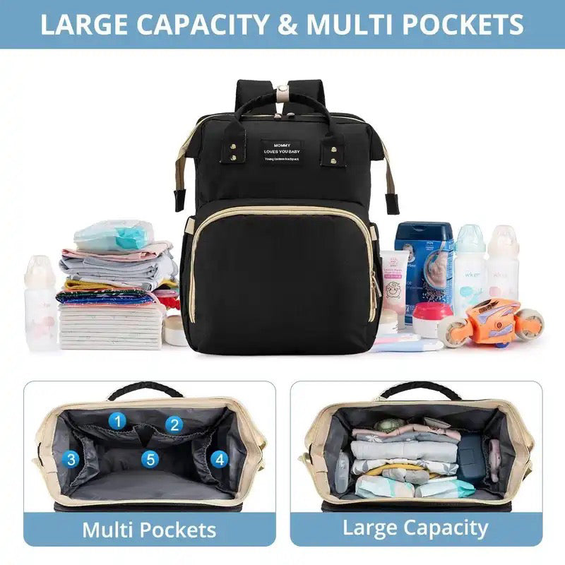 Large capacity diaper bag 