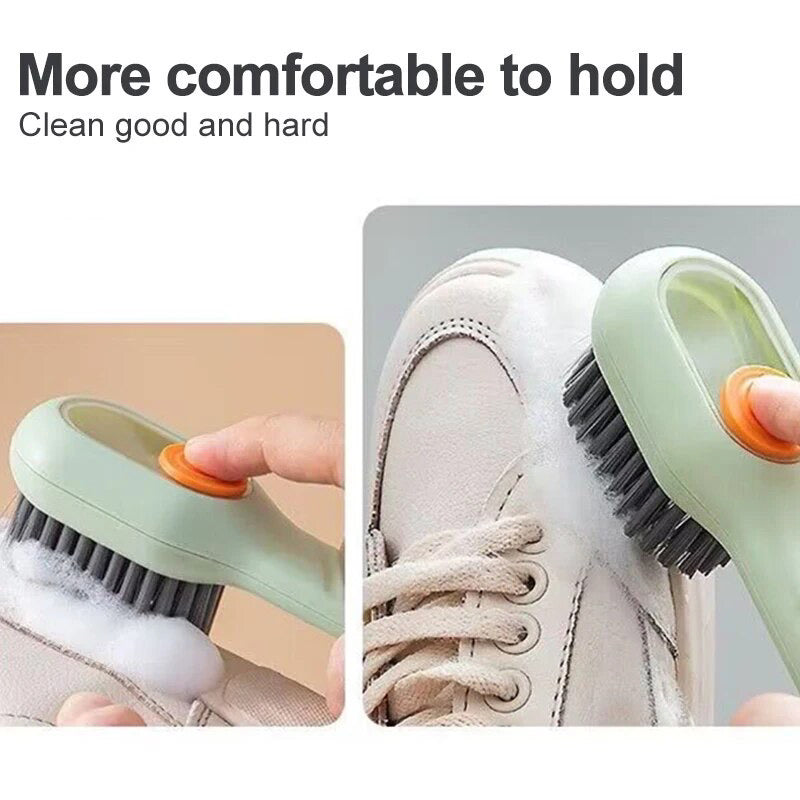 Soft bristle liquid cleaning brush 